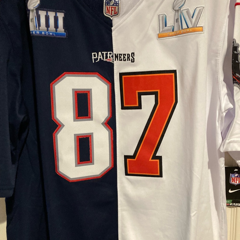 Rob Gronkowski Split NFL Jersey NE/ Tampa New 2XL
